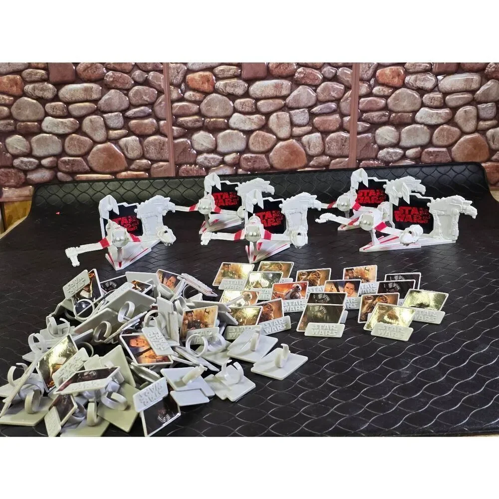 Star Wars The Last Jedi -5 Ski Speeder Cake Toppers and 80 Star Wars party favor